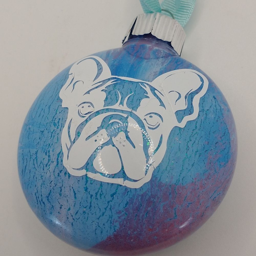 Handcrafted French Bulldog Christmas Ornament Dog Holiday Tree Decor 3"